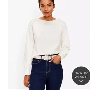 LOFT Quilted Sweatshirt